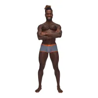 male power uplift mini short xl szorty z satynowym paskiem czarne
