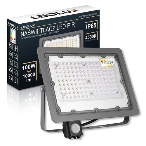 Halogen reflektor naświetlacz LED 100W z czujnik ruchu zmierzchu na Arena.pl