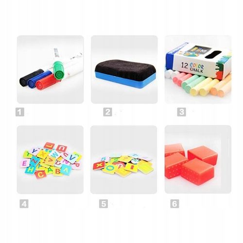 Drewniana Tablica Magnetyczna Kredowa magnesy 709 45 x 90cm na Arena.pl