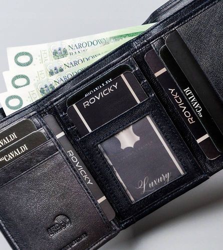 mały, poziomy portfel damski ze skóry naturalnej na zatrzask - 4u cavaldi na Arena.pl