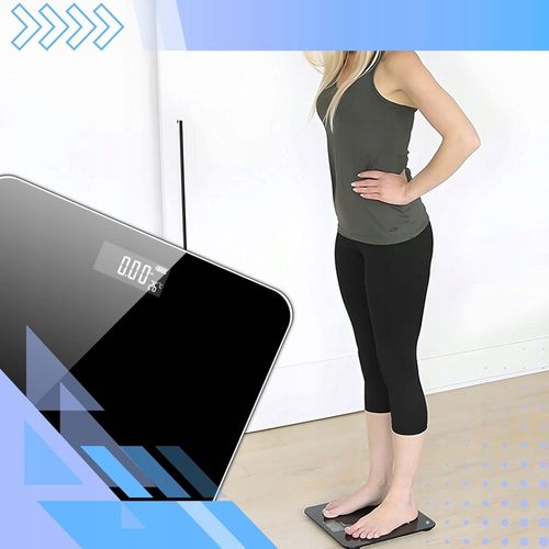 WAGA ŁAZIENKOWA ELEKTRONICZNA SZKLANA LED SLIM PRECYZYJNA 180 KG + na Arena.pl