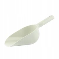 SZUFELKA ŁOPATKA SPOŻYWCZA 28CM DO MĄKI KASZY RYŻU KOLOR ECRU PLASTIKOWA