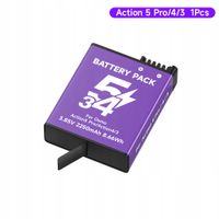 Bateria 2250mAh do DJI Osmo Action 5 Pro Action4 Action3 Kamera Sportowa