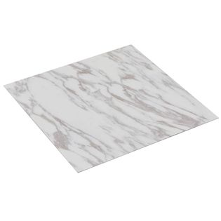 Samoprzylepne panele podłogowe z PVC, 5,11 m², biały marmur
