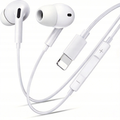 Słuchawki Douszne Do iPhone Stereo Złącze Lightning Pilot Mikrofon