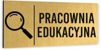 Tabliczka PRACOWNIA EDUKACYJNA TEKST NAPIS Piktogram informacyjna Aluminium