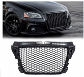 GRILL ATRAPA Do Audi A3 8P lift Od 2008 Do 2012 Roku RS LooK CZARNY POŁYSK