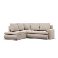 NAROŻNIK FORESTA XL BEŻOWY KANAPA Rozkładana Funkcja Spania KRONOS VELVET