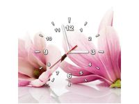 40X40CM ZEGAR RÓŻOWE MAGNOLIE OBRAZ