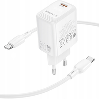 Ładowarka sieciowa zasilacz Borofone BN28 USB-C 3A 30W GaN +kabel USB-C 1m