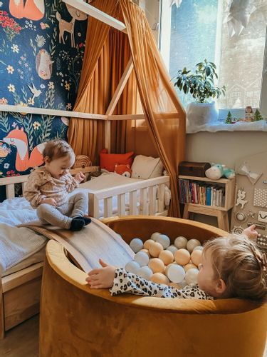 Suchy basen 130x30 Velvet zloty bez piłeczek na Arena.pl