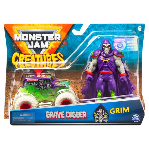 Monster Jam Creatures Grave Digger Grim pojazd + figurka na Arena.pl