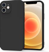 Etui Iphone 12 6.1 Cala Czarne Silikonowe