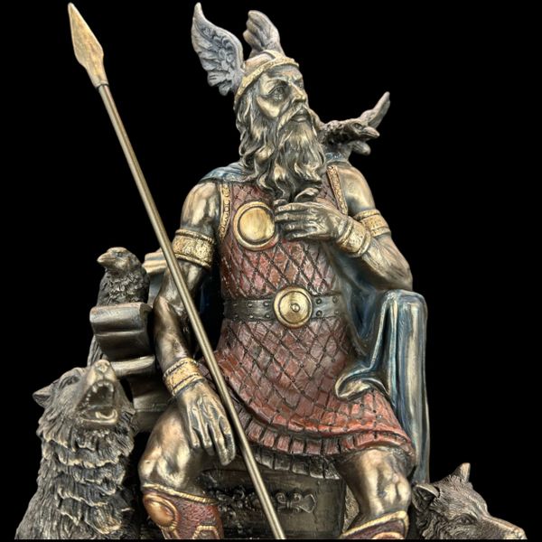 NORDYCKI BÓG ODYN SIEDZĄCY VERONESE (WU69116A4 zdjęcie 9