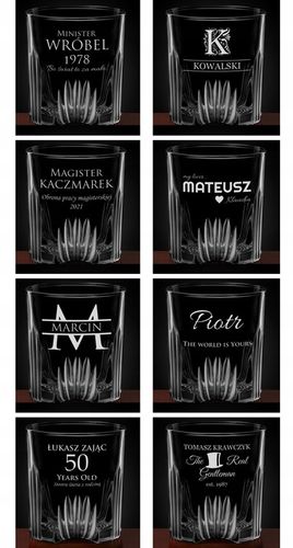 Karafka 6 Szklanek Zestaw do Whisky z Grawerem Prezent na Urodziny Imieniny na Arena.pl