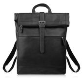 plecak roll top skórzany vintage na laptopa miejski