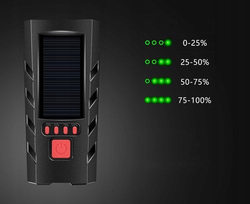 Lampa Rowerowa Lampka Solarna Na Kierownicę USB Zestaw Przód + Tył LED na Arena.pl