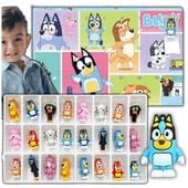 Kalendarz Adwentowy Bluey i Bingo 24sztuki Figurki