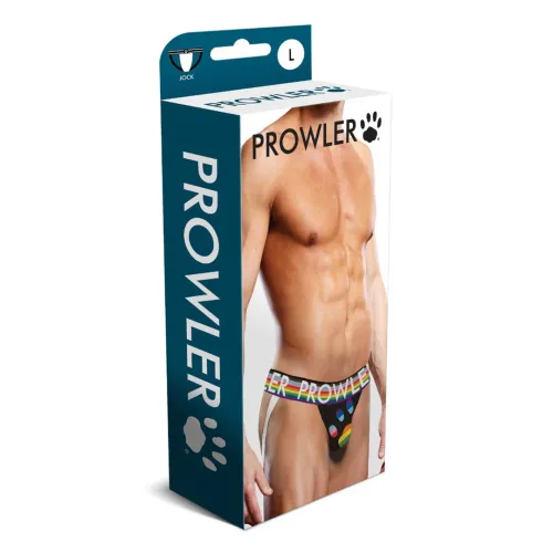 prowler paw jockstrap męski paski pride czarny l otwarty tył na Arena.pl