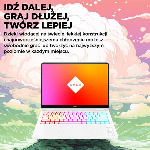 HP OMEN Transcend 14 3K OLED 120Hz Intel Core Ultra 7 155H 16-rdzeni 16GB LPDDR5x 512GB SSD NVMe NVIDIA GeForce RTX 4060 8GB W11 na Arena.pl