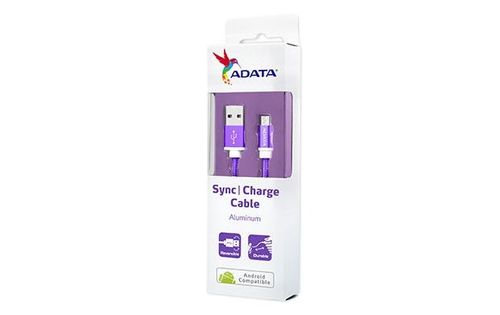 ADATA kabel USB type-A , charge and sync data on Android, fioletowy na Arena.pl