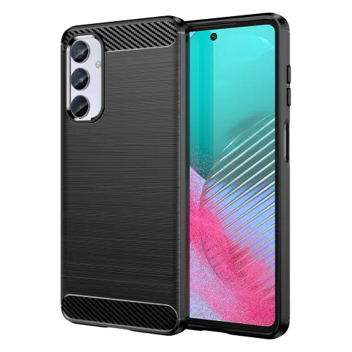 Elastyczne etui wzór karbon do Samsung Galaxy M54 Carbon Case - czarne na Arena.pl