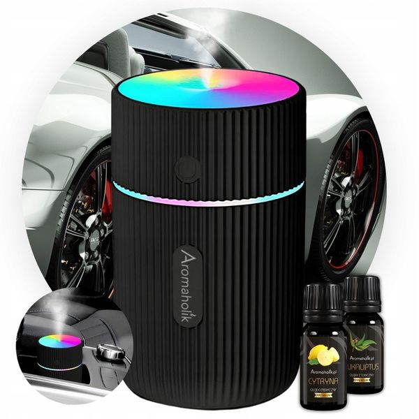 Nawilżacz samochodowy USB LED - Zapach do auta | Aromaterapi zdjęcie 1