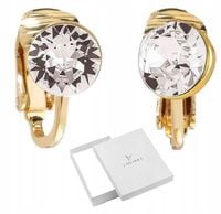 KLIPSY ZŁOTE NA UCHO Z DUŻYM KRYSZTAŁEM PONADCZASOWE NA KAŻDĄ OKAZJĘ