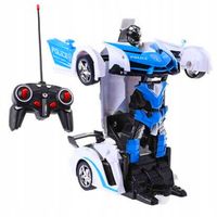Samochód Zdalnie Sterowany Radiowóz Robot Policja Autobot