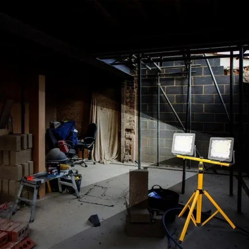 Halogen LED Statyw Budowlany Naświetlacz 2x100W / 200W 20000lm Stojak zdjęcie 11