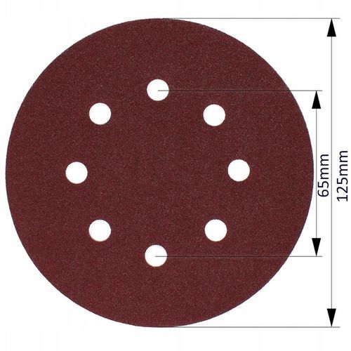 KRĄŻKI ŚCIERNE NA RZEP DO SZLIFIERKI OSCYLACYJNEJ MIMOŚRODOWEJ OTWORY 125MM na Arena.pl