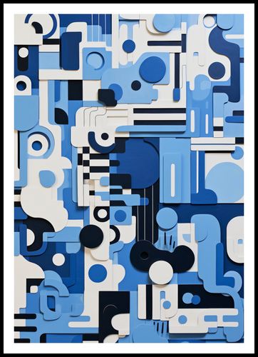 Plakat 70x100cm Niebieski Labirynt na Arena.pl