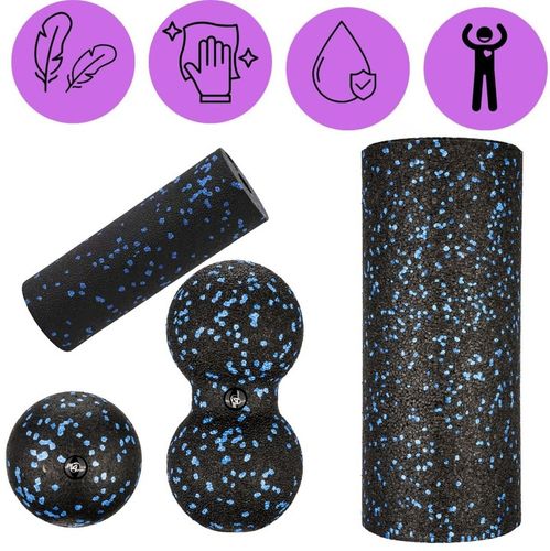 ZESTAW ROLLERÓW DO MASAŻU 4W1 ROLLER+MINI WAŁEK+DUOBALL+PIŁKA PREZENT na Arena.pl