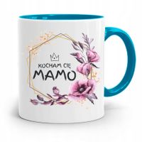 Kubek Błękitny Dla Mamy Kocham Cię Mamo Prezent Z Nadrukiem Ze Zdjęciem