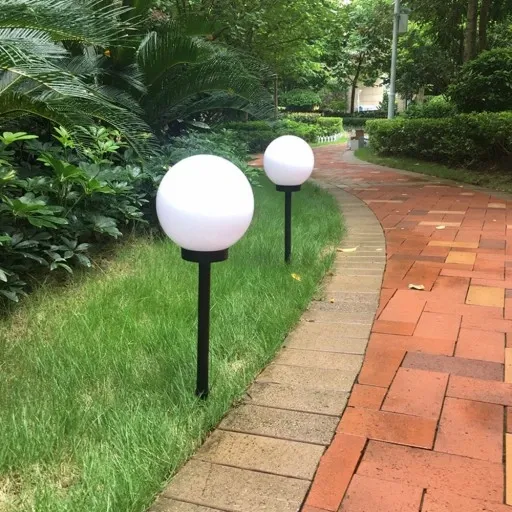 lampa solarna MLECZNA KULA lampka 15cm 4 LED P-015 zdjęcie 4