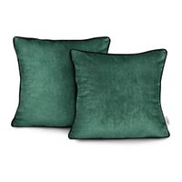 Zestaw 2 poszewek 45x45 butelkowa zieleń AmeliaHome VELVET2 glamour