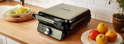 MOCNA GOFROWNICA 4 CHRUPIĄCE GOFRY REGULACJA TEMPERATURY TERMOSTAT 1500W na Arena.pl