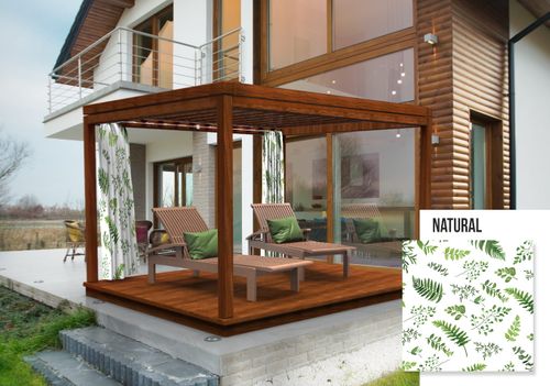 ZASŁONA FIRANKOWA Z GRAFIKĄ OSŁONA ALTANY OCHRONA PRZED WIATREM FIRANA DO PERGOLI NA WYMIAR na Arena.pl