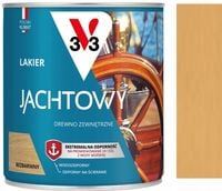 V33 LAKIER JACHTOWY DO DREWNA ODPORNY NA WODĘ NA ZEWNĄTRZ BEZBARWNY 2.5L