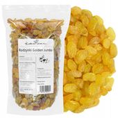 RODZYNKI JUMBO Golden 1kg JASNE Złote PREMIUM Przekąska | KUCHNIA ZDROWIA