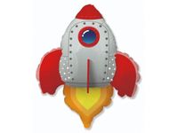 Balon foliowy "Rakieta, czerwona", 24 cale [balon z helem]