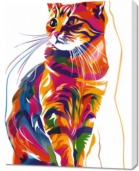 Obraz 70x90cm Nasycony Kot zdjęcie 1