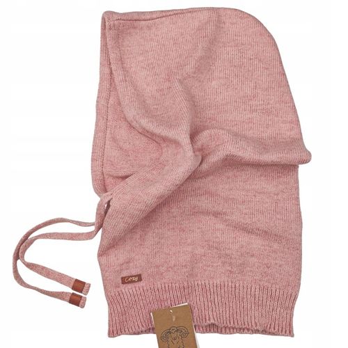 Kominiarka zimowa ciepła BALAKLAWA DAMSKA z wełną Merino - róż 55-60 na Arena.pl