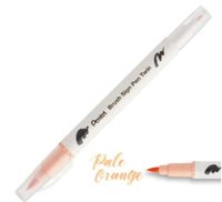 DWUSTRONNY PISAK PĘDZELKOWY DO KALIGRAFII PALE ORANGE PENTEL