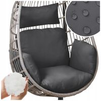 PODUSZKA NA FOTEL WISZĄCY OGRODOWY HUŚTAWKĘ KOKON WODOODPORNA Z ZAGŁÓWKIEM