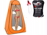 2W1 NAMIOT TURYSTYCZNY PLAŻOWY PRZEBIERALNIA KANISTER PRYSZNIC SOLARNY 20L