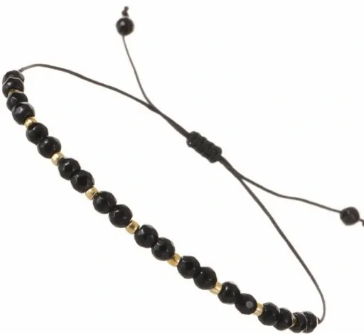 BRANSOLETKA DAMSKA DROBNE KORALIKI Z NATURALNEGO AGATU zdjęcie 3