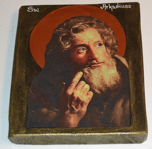 Ikona Święty Arkadiusz patron znajdujących się w sytuacjach ekstremalnych na Arena.pl