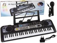 ND24_15622 Keyboard z Mikrofonem Instrument Muzyczny Czarny 5905679071595