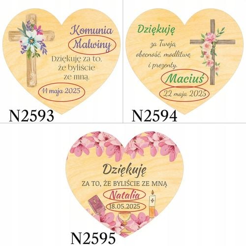 Podziękowania dla gości KOMUNIA na CHRZEST I ROCZEK URODZINY magnes 10 na Arena.pl
